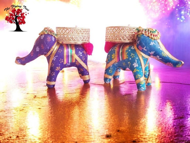 Enhance Your Home with Elephant Design Candle Holder Diya Gift Set