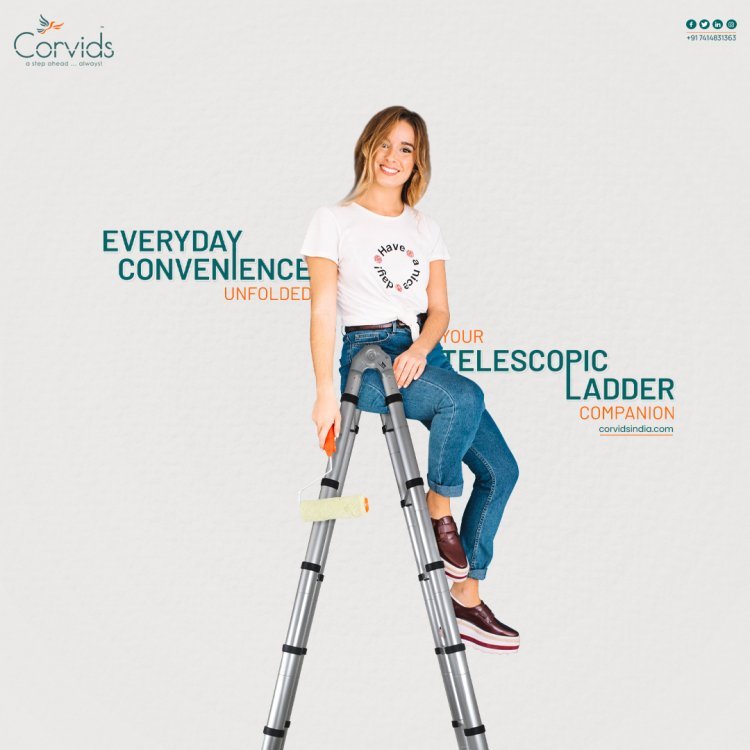 Telescopic Ladders – Space-Saving, Adjustable, and Safe | Corvids India