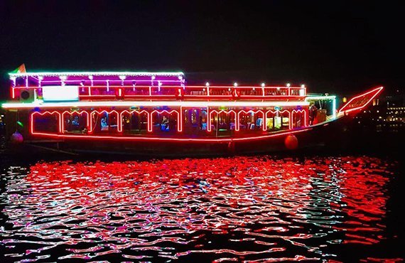 A Tranquil Dhow Voyage: Cruising the Scenic Beauty of Dubai Marina