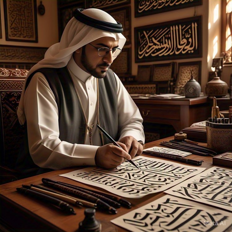 Arabic calligraphy artist Dubai | Famous Arabic calligraphy artists